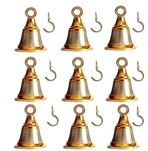 Solid Brass Pooja Bells with J Hook