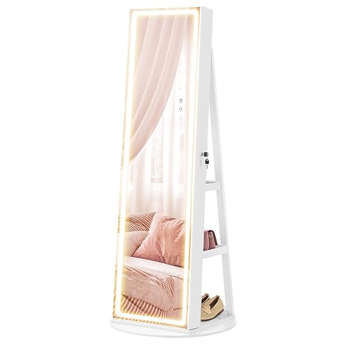 SONGMICS LED Jewelry Cabinet Standing