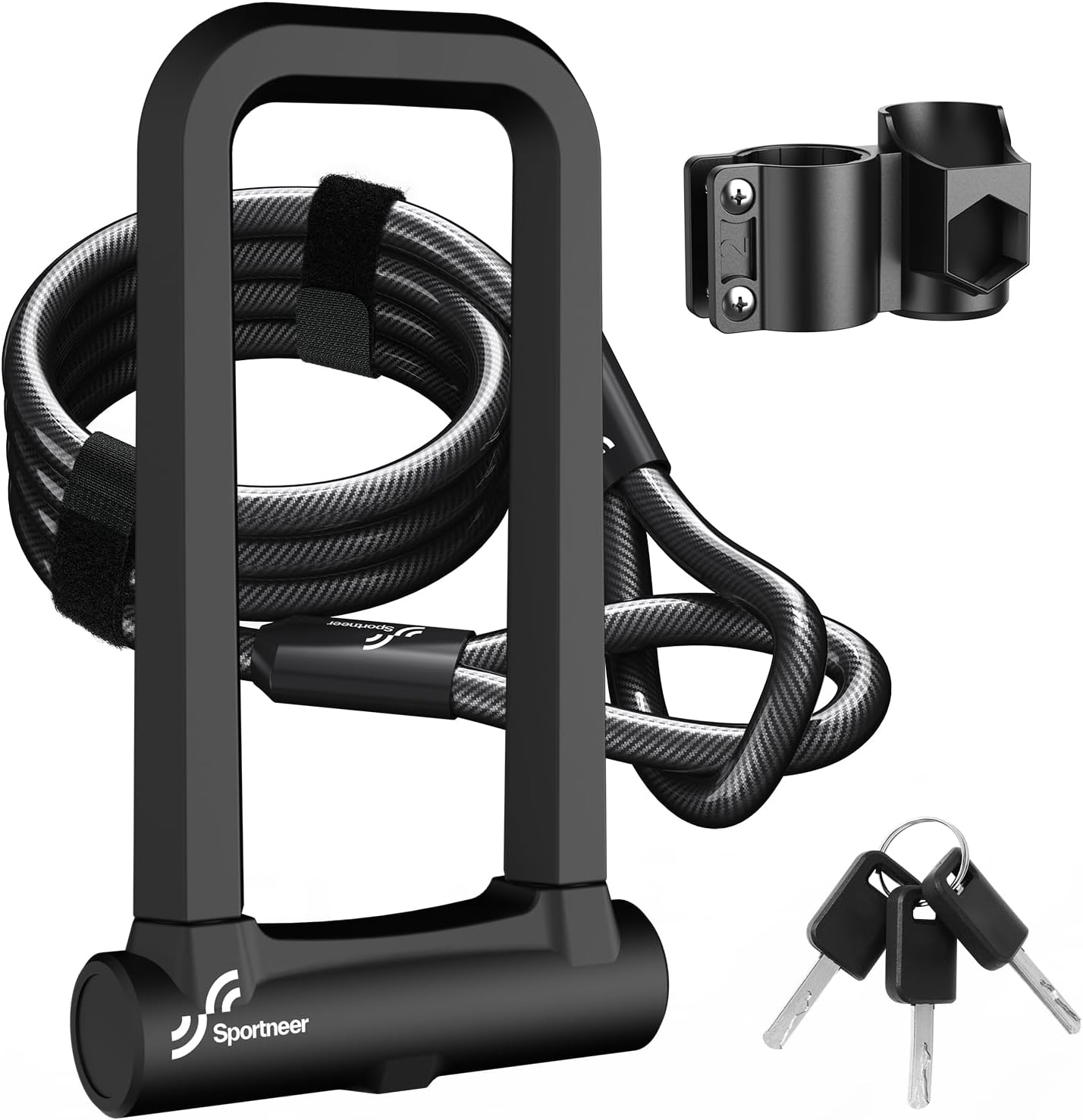 Sportneer Bicycle Lock: 18mm Heavy Duty