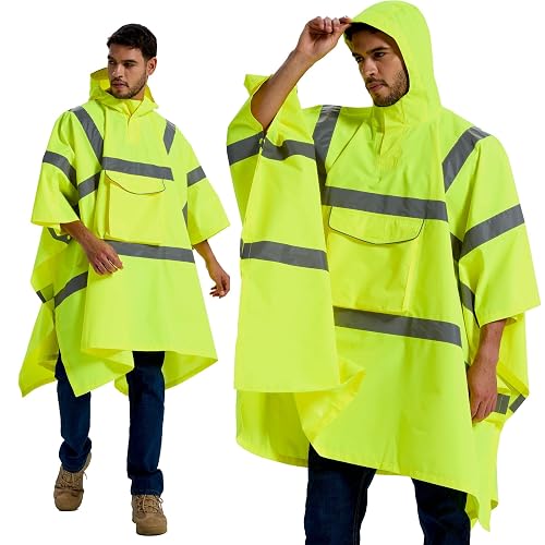 SRsafety Hi Vis Rain Poncho