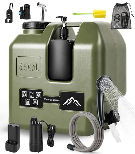 SUNCUCU Portable Shower for Camping with Water