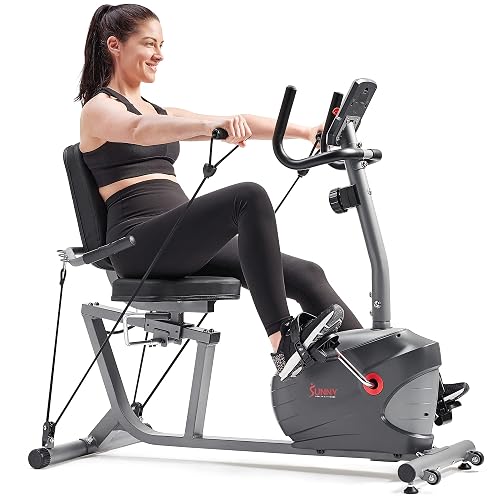 Sunny Health & Fitness Smart Magnetic Recumbent