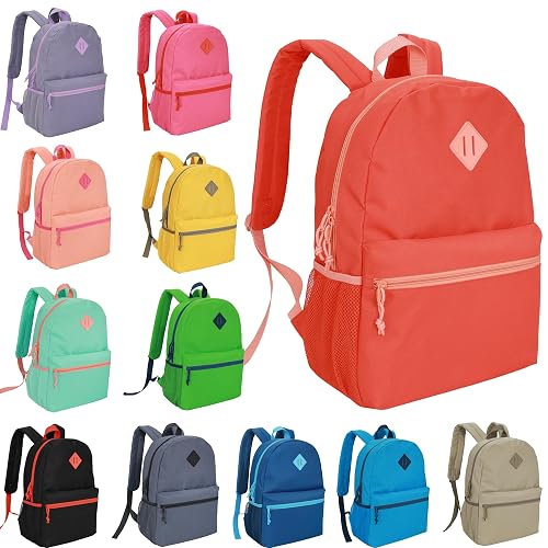 SUPRANICE 12-Pack 17" Bulk Backpacks for School