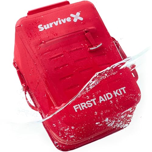 SurviveX Large Waterproof First Aid Kit for