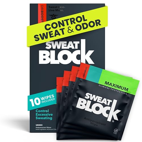SweatBlock Clinical Strength Antiperspirant Wipes – Stops