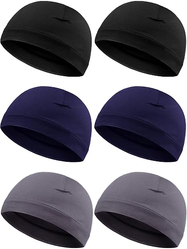Syhood 6 Pieces Men Skull Caps Cotton