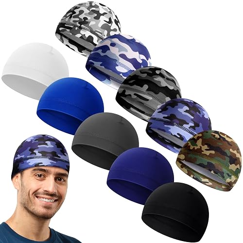 Tarpop 10 Pcs Men Skull Caps Cooling