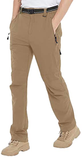 TBMPOY Men's Lightweight Hiking Pants with Belt