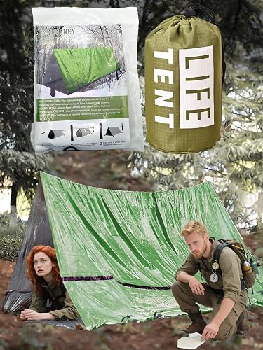 Tents 96"x59" Dual-Sided Green/Silver Shelter