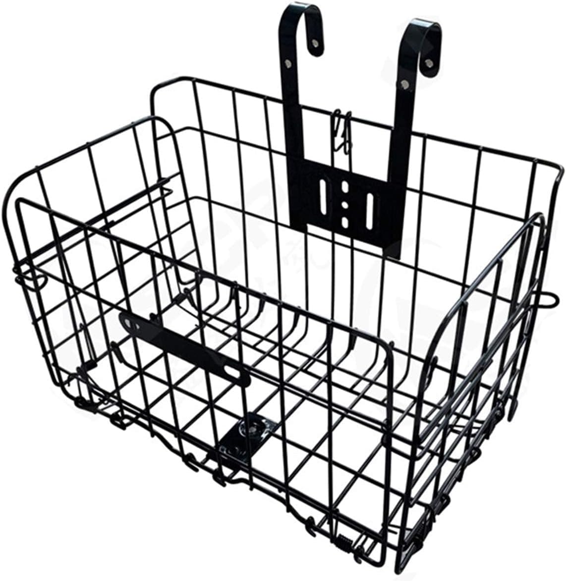 Folding Front Bike Basket: Wire Cargo Basket with Quick-Release Mount
