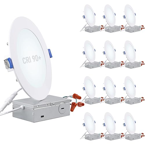 TORCHSTAR 12-Pack 6 Inch Ultra-Thin LED Recessed