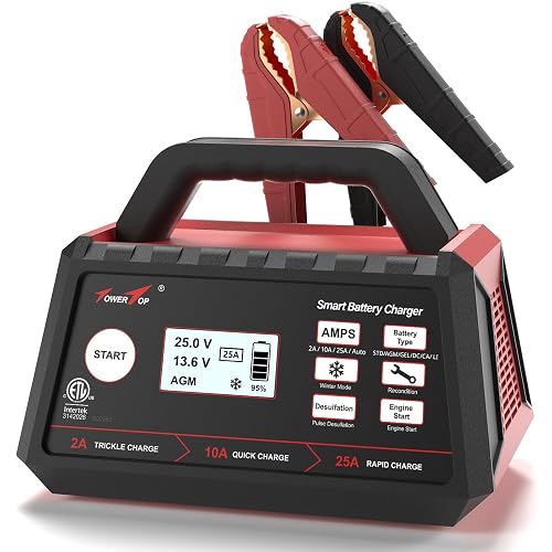 TowerTop 2/10/25 Amp Smart Car Battery Charger