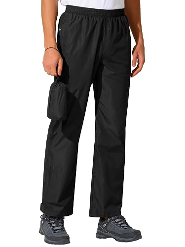 UIQUR Mens Rain Pants Waterproof Pants Lightweight