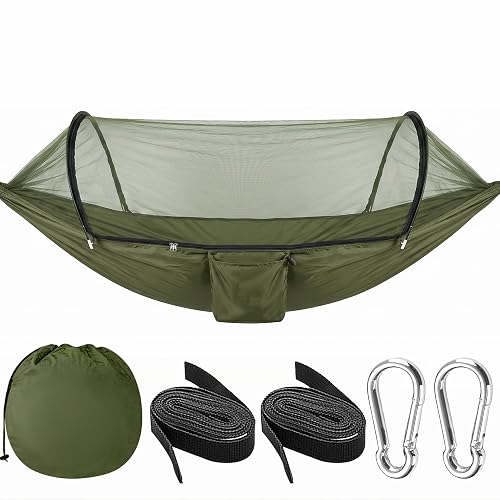 Ultra-Light Travel Camping Hammock with Pop-up Bug