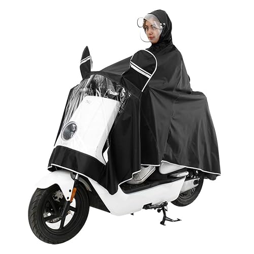 Universal Motorcycle Rain Poncho with Double Mask