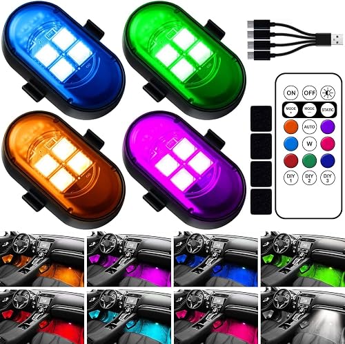 Upgraded Wireless LED Lights for Car