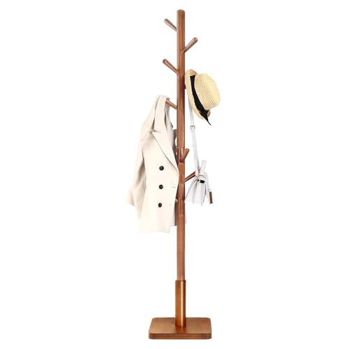 VASAGLE Solid Wood Coat Rack