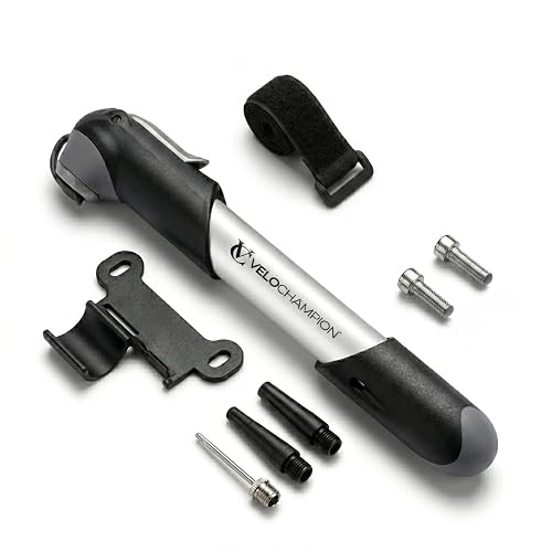 VeloChampion Mini Bike Pump. Compact 100 PSI/6.8BAR