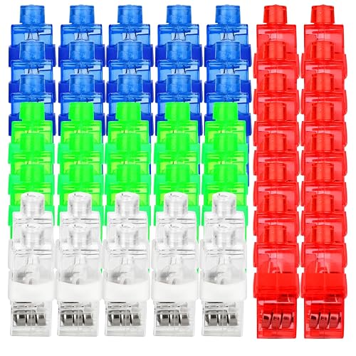 VETE 60Pcs LED Finger Lights Flashlights Glow