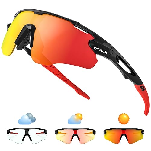 VICTGOAL Cycling Glasses Photochromic Sunglasses for Men
