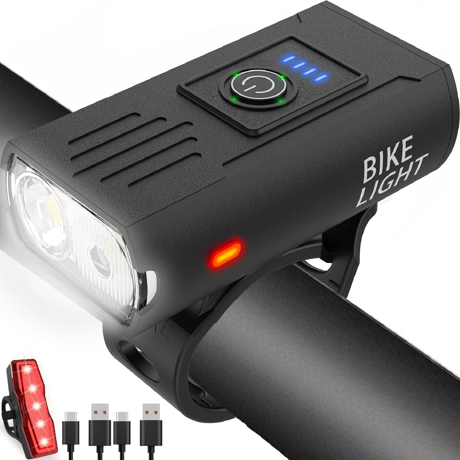 Victoper USB Rechargeable Bike Light Set