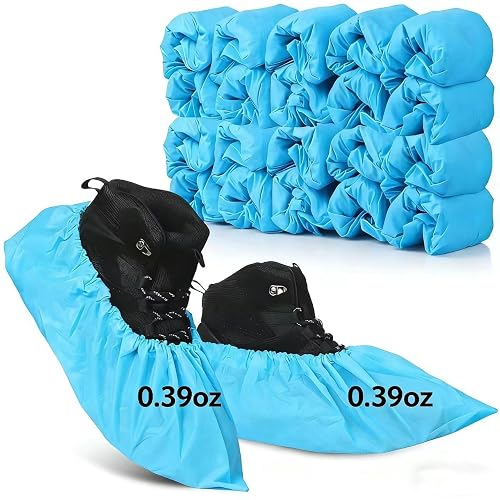 Waterproof Disposable Shoe Covers 100 Pack CPE