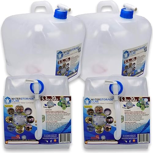 WaterStorageCube BPA Free Collapsible Water Container with