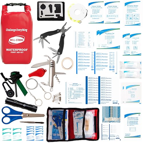 WELL-STRONG Boat First Aid Kit with Survival