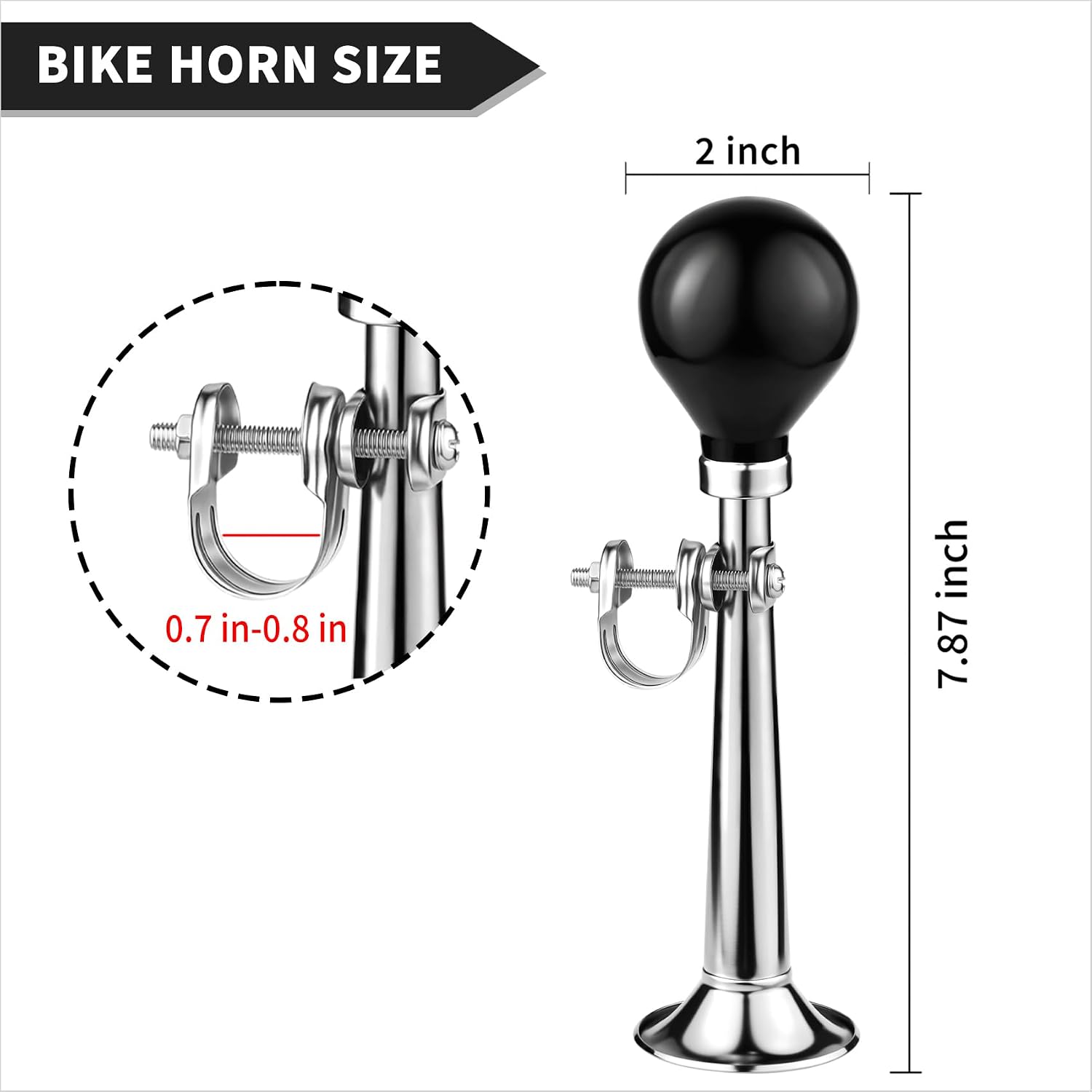 WHTCHSU Bike Bell Loud Classic Silver