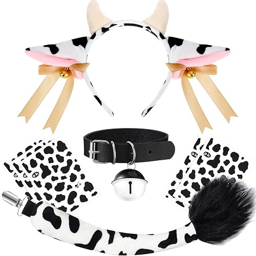 WILLBOND 8 Pcs Cow Costume Set Cow