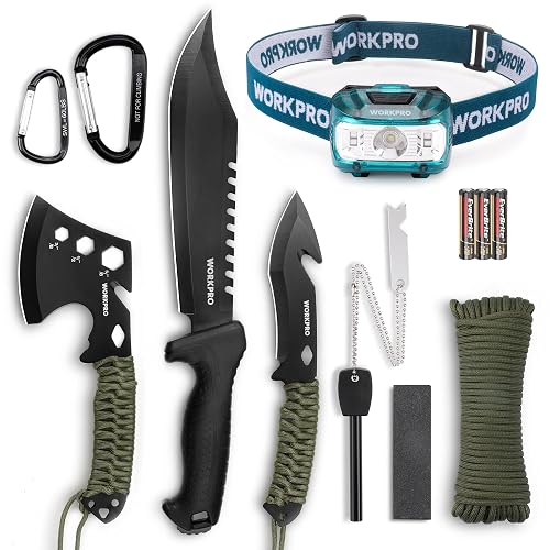 WORKPRO Machete and Camping Hatchet Set with