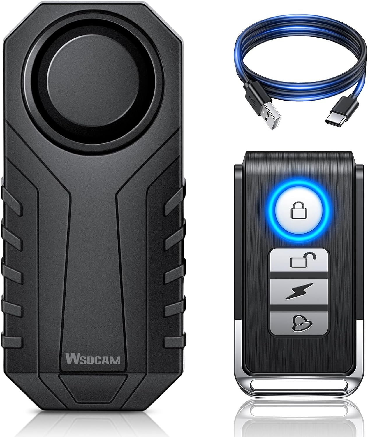 wsdcam 113dB Wireless Bike Alarm with