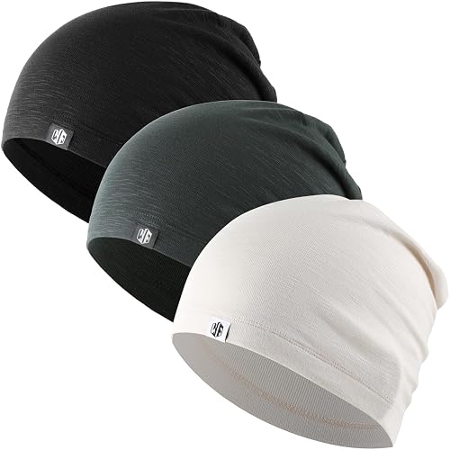 WTACTFUL 3 Pack Cooling Skull Cap Soft