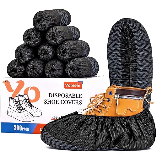 X-Large Shoe Covers Disposable - Black Non-Woven