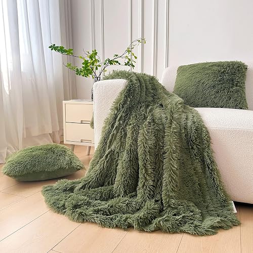 XeGe 3 Pieces Soft Faux Fur Throw
