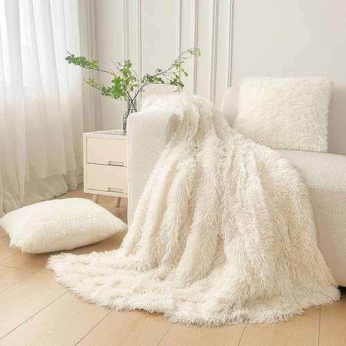 XeGe 3 Pieces Soft Fluffy Throw Blanket