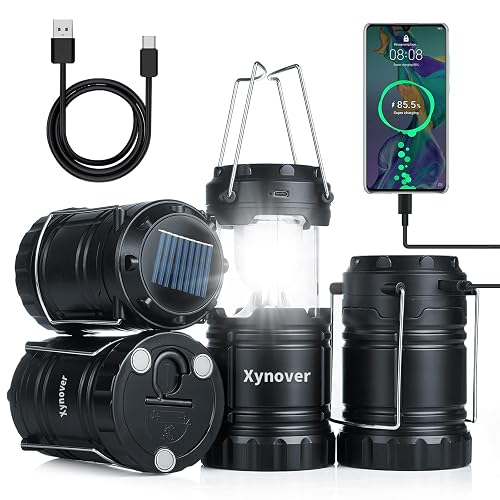 Xynover 4-Pack Solar Camping Lanterns