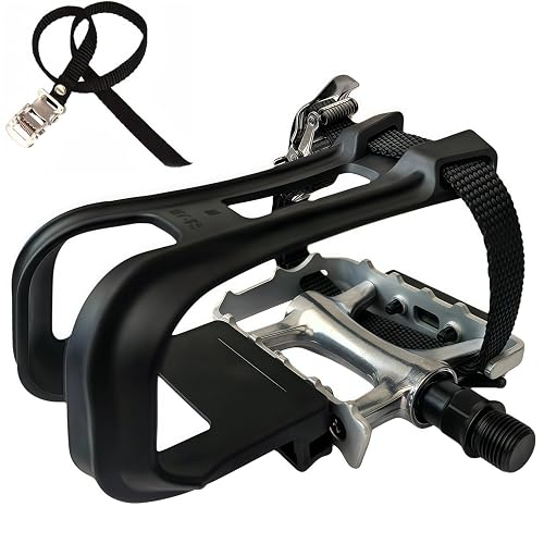 YBEKI All-Terrain Bike Pedals with Toe Clips