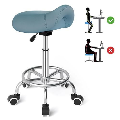 YEEZEE Saddle Stool Ergonomic- Comfortable Rolling Saddle
