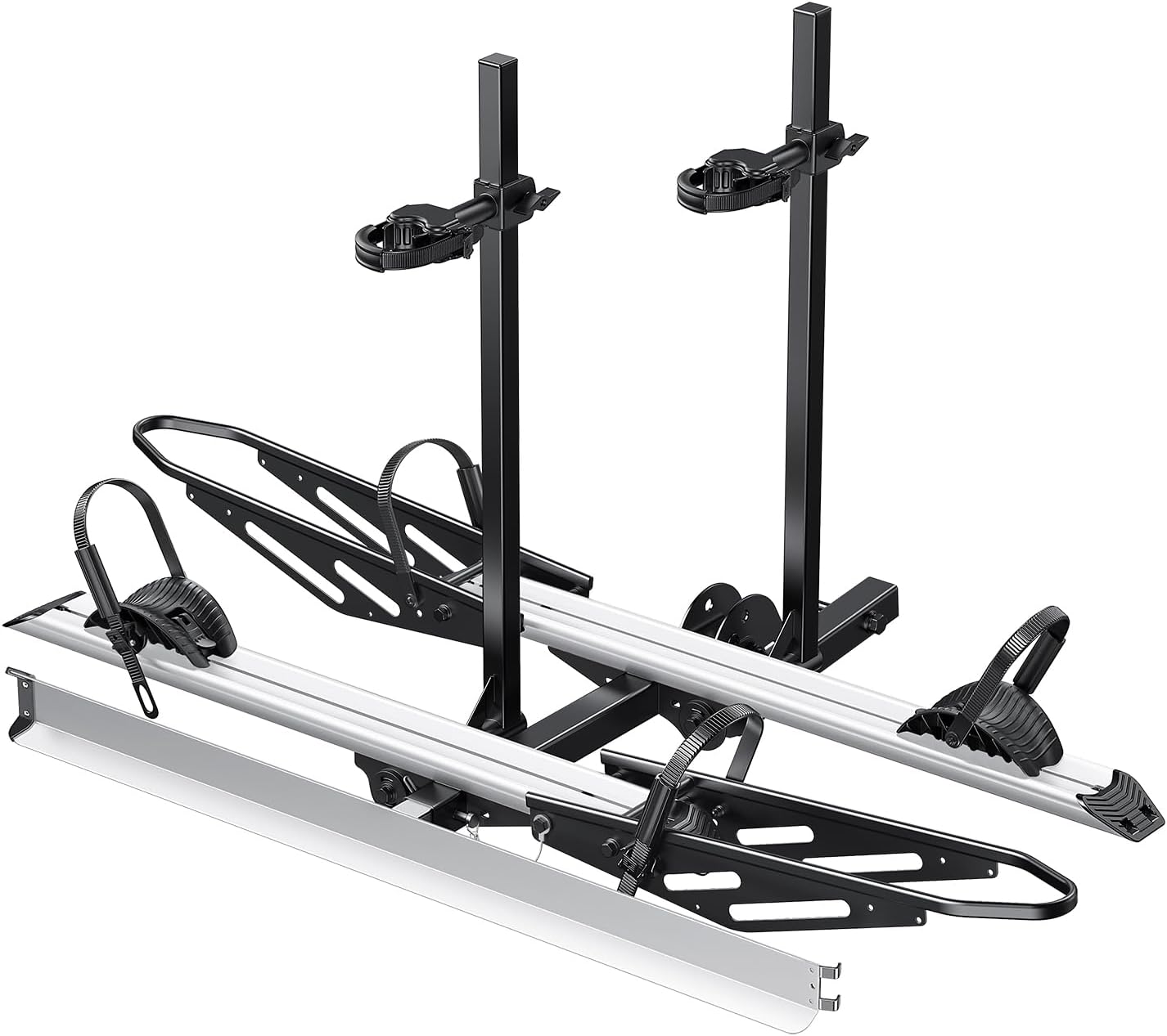 Young Electric 2-Bike Hitch Rack with Ramp: Fat Tire & E-Bike Carrier (200 lb)