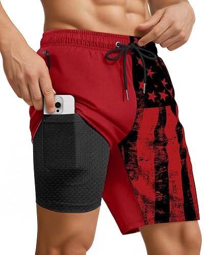 Yufawow 9 Inch Men Swim Trunks with