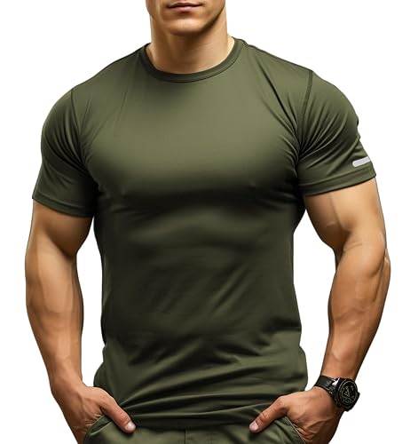 YumiDay Mens Workout Shirts Fitted