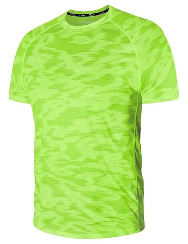 Zengjo Mens Workout Shirts Quick Dry Short