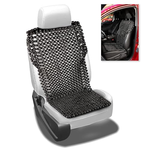 Zento Deals Bead Seat Cover Black Royal
