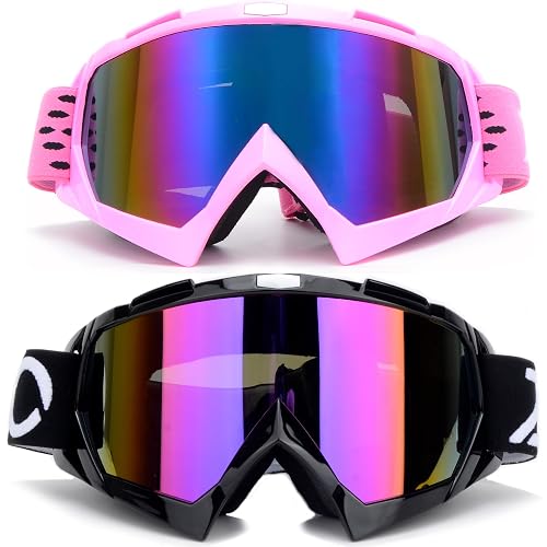 ZJNUO 2 Pack ATV Goggles Dirt Bike