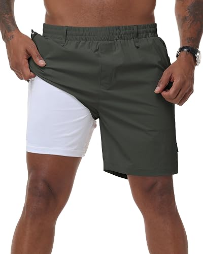 ZKMAN Men's 2 in 1 Hybrid Casual