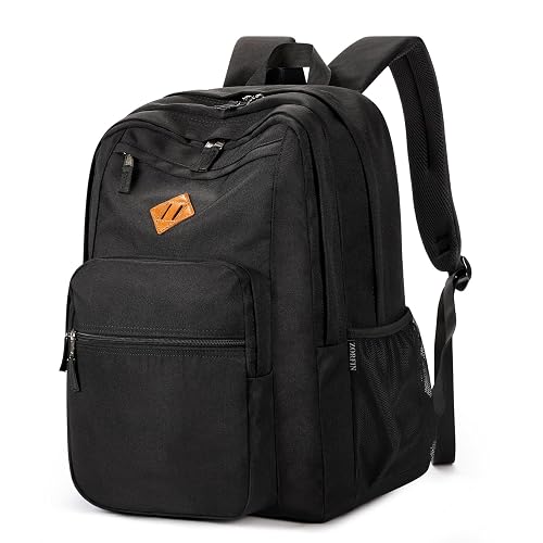 ZORFIN 26L Black Backpack for College