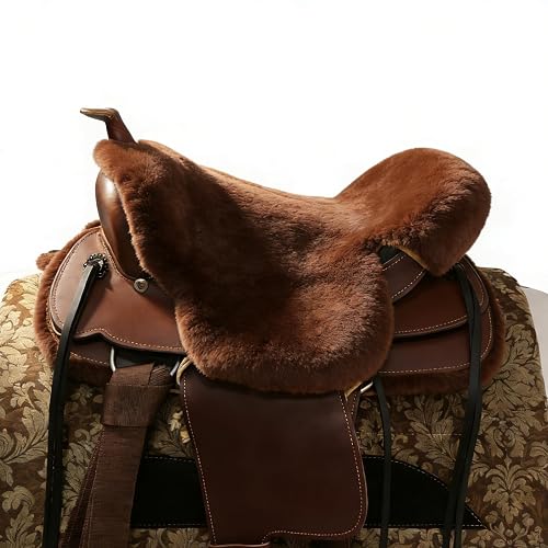 ZSWINATW Western-Style Sheepskin Saddle Seat Cover